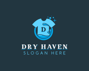 Laundry T-shirt Washing logo design