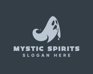 Paranormal - Scary Horror Ghost logo design