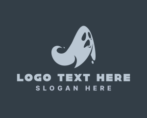 Scary Horror Ghost  Logo