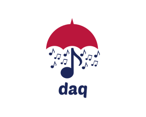 Musical Notes Umbrella Logo