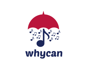 Notes - Musical Notes Umbrella logo design