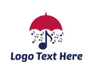 Musical Notes Umbrella Logo