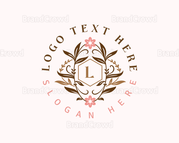 Elegant Floral Wreath Logo