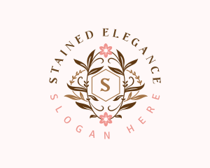 Elegant Floral Wreath logo design