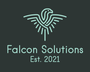 Artsy Falcon Bird logo design