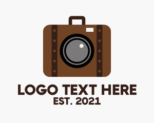 Camera - Luggage Travel Photography logo design