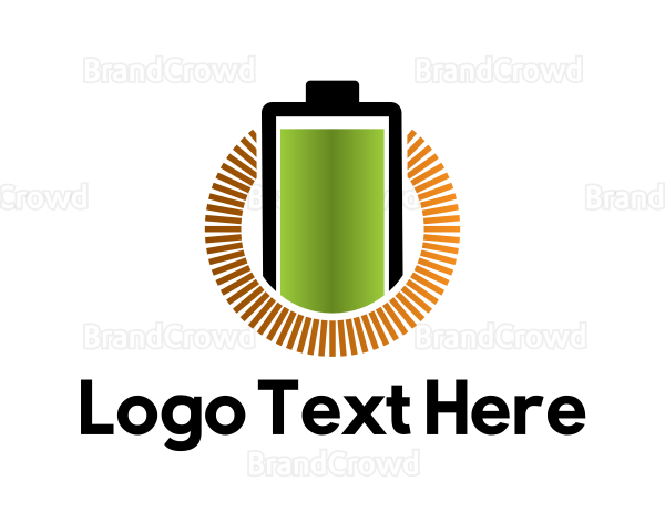Green Energy Battery Charge Logo