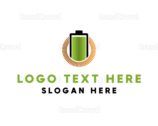 Green Energy Battery Charge Logo