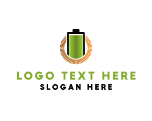 Loading - Green Energy Battery Charge logo design