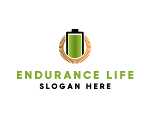 Endurance - Green Energy Battery Charge logo design
