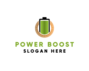 Charger - Green Energy Battery Charge logo design