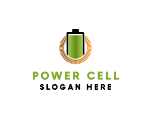 Battery - Green Energy Battery Charge logo design