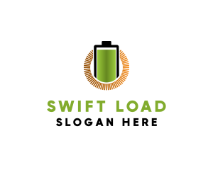 Loading - Green Energy Battery Charge logo design