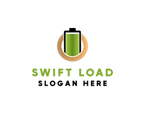 Green Energy Battery Charge logo design