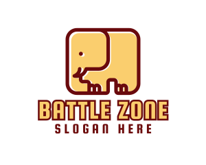 Cartoon Safari Elephant Logo