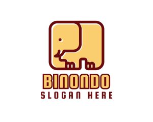 Baby Brand - Cartoon Safari Elephant logo design