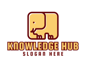 Toy Store - Cartoon Safari Elephant logo design