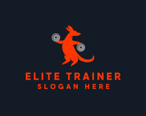 Strong Fitness Kangaroo logo design