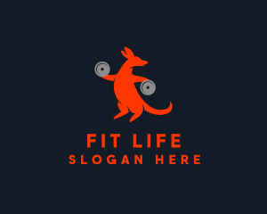 Strong Fitness Kangaroo logo design