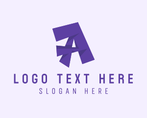 Violet Purple Letter A Logo