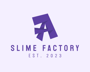 Slime - Violet Purple Letter A logo design