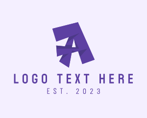 Children - Violet Purple Letter A logo design