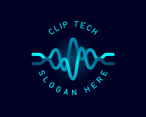 Tech Wave Frequency logo design