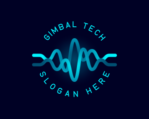 Tech Wave Frequency logo design