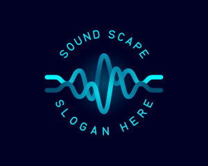 Audiovisual - Tech Wave Frequency logo design