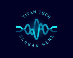 Tech Wave Frequency logo design