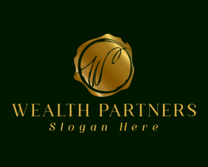 Gold W Sealing Wax logo design