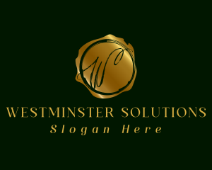 Gold W Sealing Wax logo design