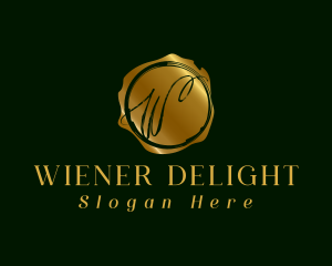 Gold W Sealing Wax logo design