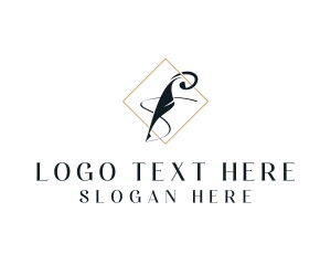 Pen - Feather Writing Publishing logo design