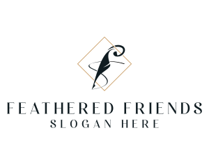 Feather Writing Publishing logo design