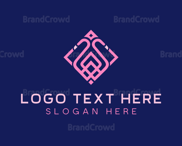 Luxury Flamingo Tile Logo