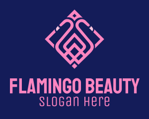 Flamingo - Pink Flamingo Square logo design