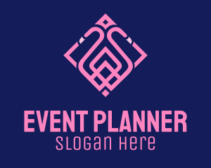Zoo - Pink Flamingo Square logo design