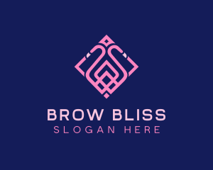 Luxury Flamingo Tile logo design