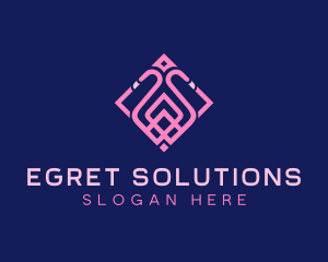 Luxury Flamingo Tile logo design