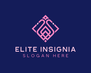 Luxury Flamingo Tile logo design