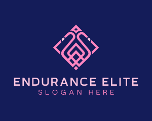 Luxury Flamingo Tile logo design