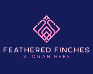 Luxury Flamingo Tile logo design