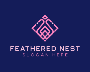 Luxury Flamingo Tile logo design