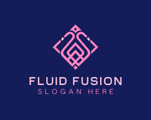 Luxury Flamingo Tile logo design