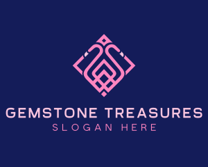 Luxury Flamingo Tile logo design