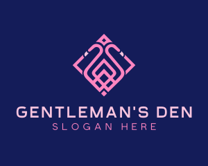 Luxury Flamingo Tile logo design