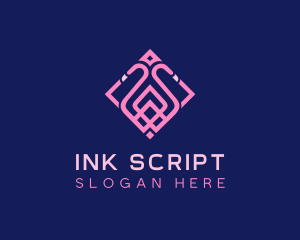 Luxury Flamingo Tile logo design