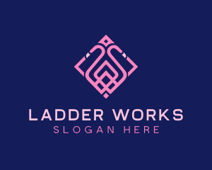 Luxury Flamingo Tile logo design