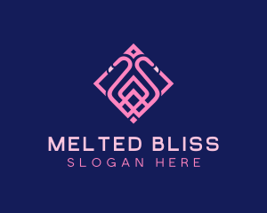 Luxury Flamingo Tile logo design